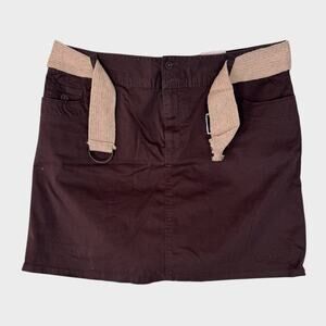 Sonoma Misses Brown Skort with Belt NEW NWT Size 14 Cotton Spandex